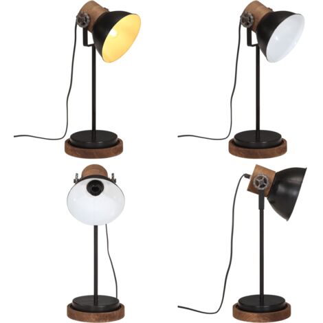 Lampada da Scrivania 25 W Nera 17x17x50 cm E27 - Lampada industriale - Lampada E27