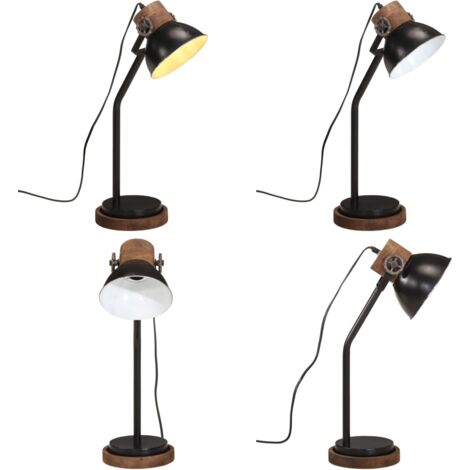 Lampada da Scrivania 25 W Nera 18x18x60 cm E27 - Lampada industriale - Lampada da tavolo