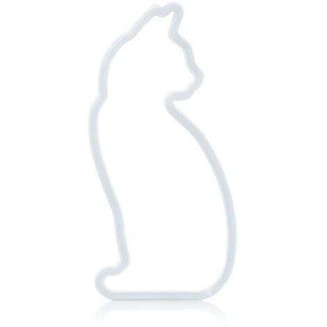 Lampada da scrivania a LED a forma di gatto al neon, regalo per gatto, lampada da notte per soggiorno o camera da letto