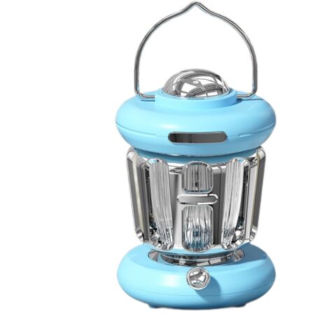 Lampada da scrivania a LED in stile retrò, ideale per esterni, soggiorno, camera da letto, cameretta dei bambini, dormitorio studentesco, multifunzionale e portatile (blu)
