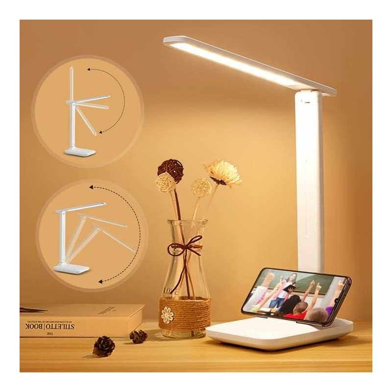 Image of Lampada da scrivania a led: lampada da tavolo a led dimmerabile 3 colori e 5 livelli di luminosità, lampada da comodino touch control protezione