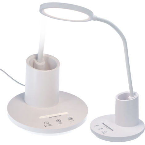 Lampada da scrivania a LED per la scuola, tre colori di luce per lavorare con un contenitore