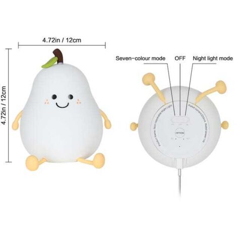 Lampada da scrivania a LED regolabile da 2 W per bambini, realizzata in silicone sicuro, design compatto 11,7 x 11,4 x 13 cm, illuminazione soffusa per cameretta/ufficio dei bambini