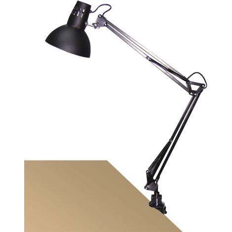 Lampada da scrivania a morsetto nera E27 Arno Rabalux 4215