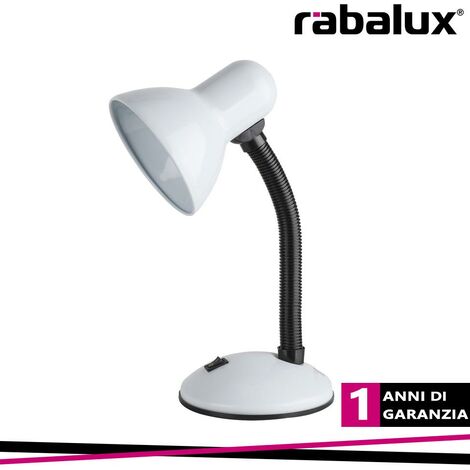 Lampada da scrivania bianca metallo E27 Dylan 4168 Rabalux
