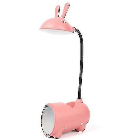 Lampada da scrivania Camera da letto per studenti Touch Dimming Occhiali LED Night Light Lampada di ricarica pieghevole USB, 1 pezzo, rosa