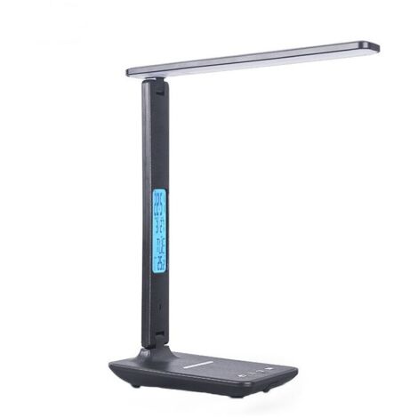 Lampada da scrivania, caricabatterie wireless, 10 W, nero