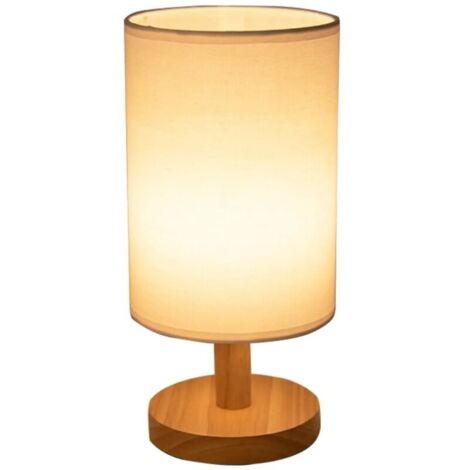 Lampada da scrivania classica in legno, protezione per gli occhi, ricaricabile tramite USB, forma cilindrica, leggera