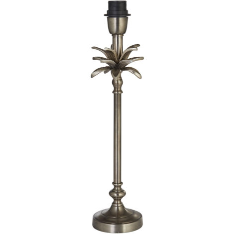 Lampada Da Scrivania Classico Palma Ottone Cromo Senza Paralume 1 Luce E27
