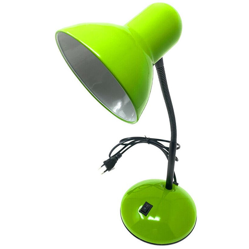 Image of Vetrineinrete - Lampada da scrivania con braccio flessibile snodabile luce lume da tavolo orientabile da cameretta verde