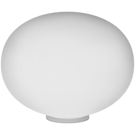 Lampada Da Scrivania Contemp Soft Metallo Cromo Vetro Acidato Opaco E27 45Cm