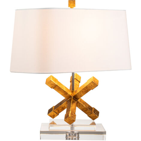 Lampada Da Scrivania Contemporanea Jackson Square Acciaio Oro Anticato Luce E27