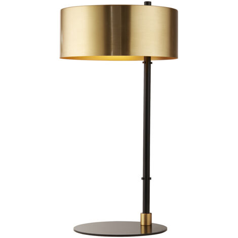 Lampada Da Scrivania Contemporanea Knox Acciaio Nero Oro 1 Luce E14