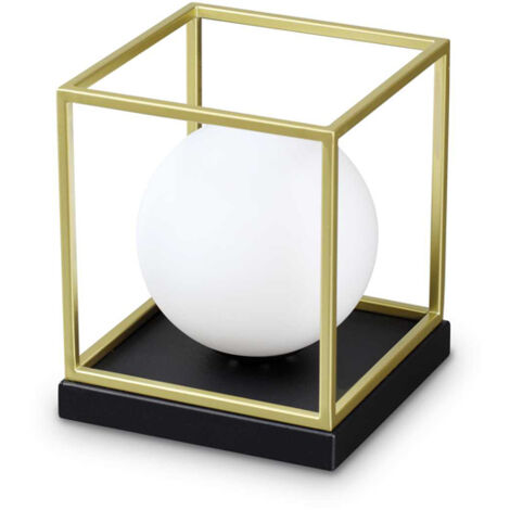 Lampada Da Scrivania Contemporanea Lingotto Metallo Ottone 1 Luce E14