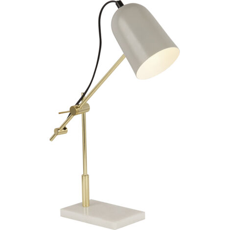 Lampada Da Scrivania Contemporanea Odissea Acciaio Grigio Oro 1 Luce E14