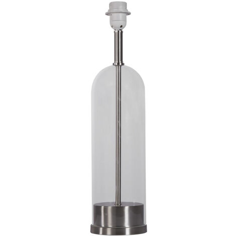 Lampada Da Scrivania Contemporanea Oxford Acciaio Grigio Vetro 1 Luce E27