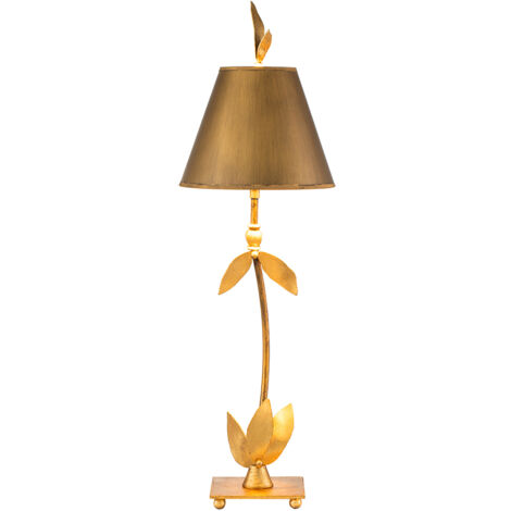 Lampada Da Scrivania Contemporanea Red Bell Acciaio Foglia Oro 1 Luce E27