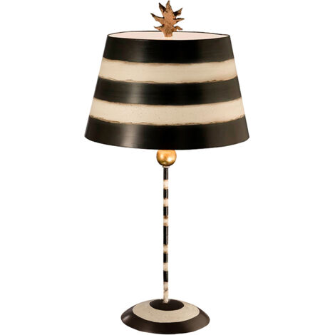 Lampada Da Scrivania Contemporanea South Beach Acciaio Nero E Crema 1 Luce E27