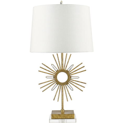 Lampada Da Scrivania Contemporanea Sun King Acciaio Oro Anticato 1 Luce E27
