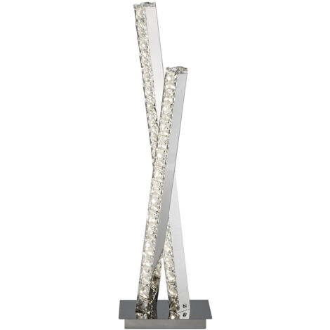 Lampada Da Scrivania Contemporanea Trifoglio Acciaio Cromo Led 13W 4000K