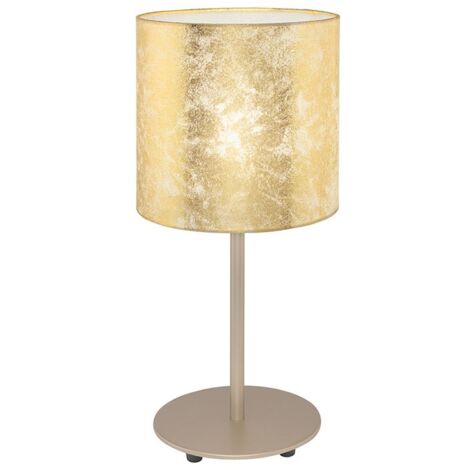 lampada da tavolo VISERBELLA champagne oro Ø18cm H: cavo 40 centimetri con interruttore