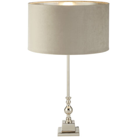 Lampada Da Scrivania Contemporanea Whitby Metallo Cromo Velluto Talpa 1 Luce E27