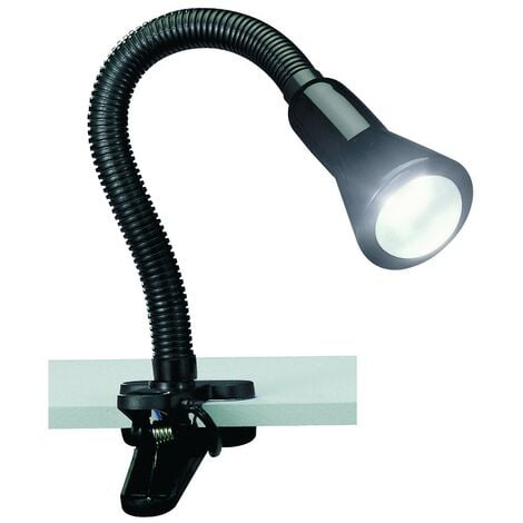 Lampada Bianca da Scrivania Braccio Led Flessibile con Pinza Berry Trio  Lighting