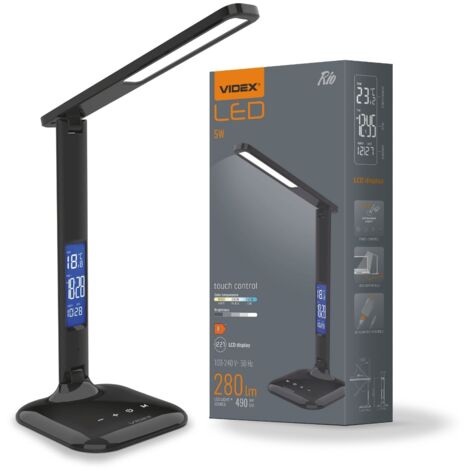 Lampada da scrivania LED 4,5W 490lm touch display Videx