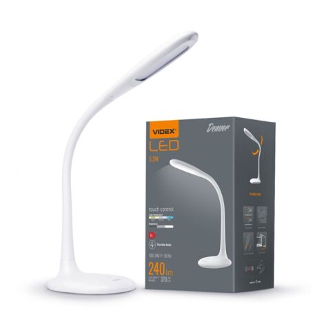 Lampada da scrivania LED 5,5W dimmer CCT bianca Videx