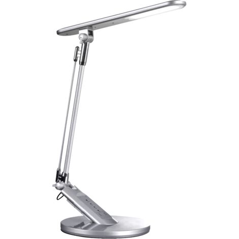 Lampada da scrivania LED dimmerabile USB argento Polux