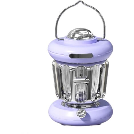 Lampada da scrivania LED retrò - Per esterni, soggiorno, camera da letto, cameretta dei bambini, camera studentesca, dormitorio, multifunzionale e portatile (viola)