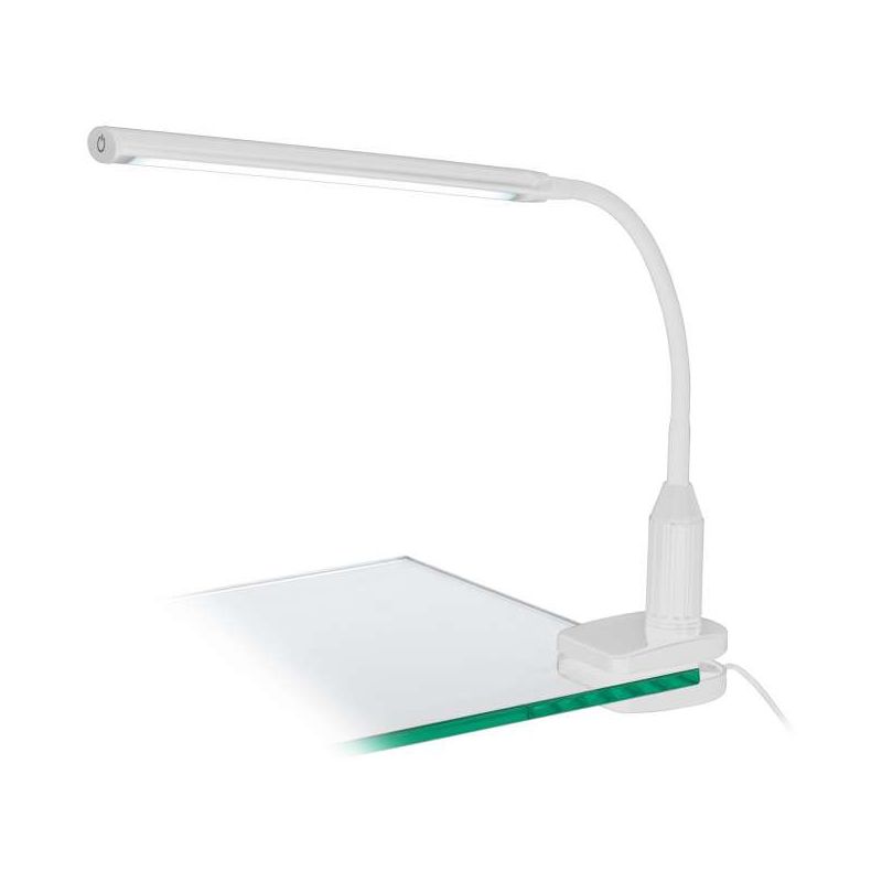 Image of Lampada a morsetto, Plastica, integrato, Bianco, 45 x 6.5 x 27.5 cm - Eglo