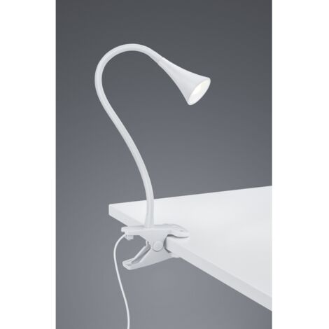 Lampada da Scrivania Led Viper Bianco Con Pinza H35 cm Trio Lighting