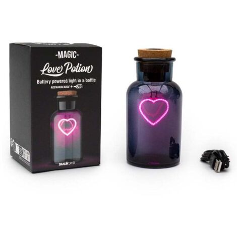 Lampada da scrivania Love Potion Neon Heart in a Bottle