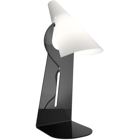 Lampada Da Scrivania Moderna Calle Polilux ® Fumè Materie Plastiche 1 Luce E14