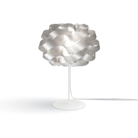 Lampada Da Scrivania Moderna Cloud Polilux ® Argento E Metallo 1 Luce E14