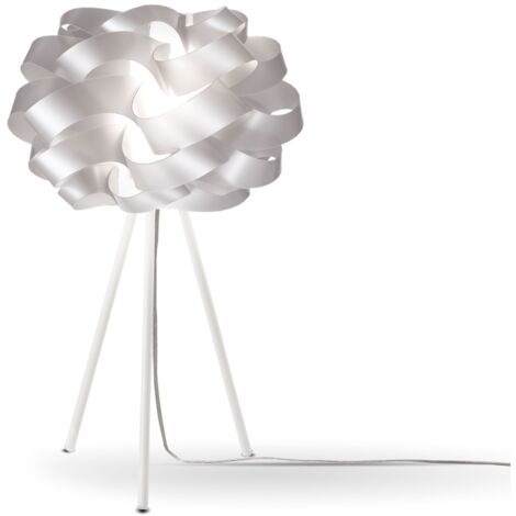 Lampada Da Scrivania Moderna Cloud Polilux ® Argento E Metallo 1 Luce E27