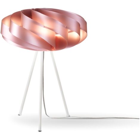 Lampada Da Scrivania Moderna Flat Polilux ® Pink Metal E Metallo 1 Luce E27