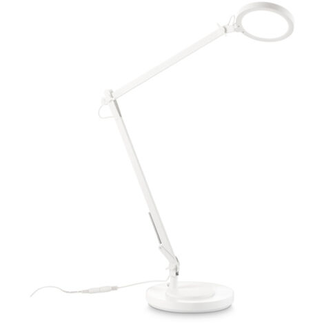 Lampada Da Scrivania Moderna Futura Alluminio-Plastiche Bianco Led 12,5W 4000K