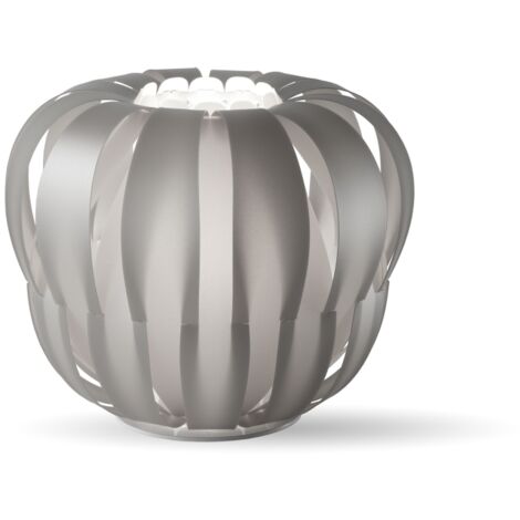 Lampada Da Scrivania Moderna Queen Polilux ® Argento E Metallo Bianco 1 Luce E14