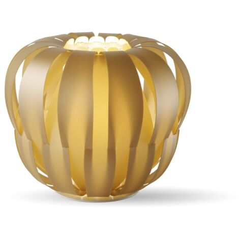 Lampada Da Scrivania Moderna Queen Polilux ® New Gold Metallo Bianco 1 Luce E14