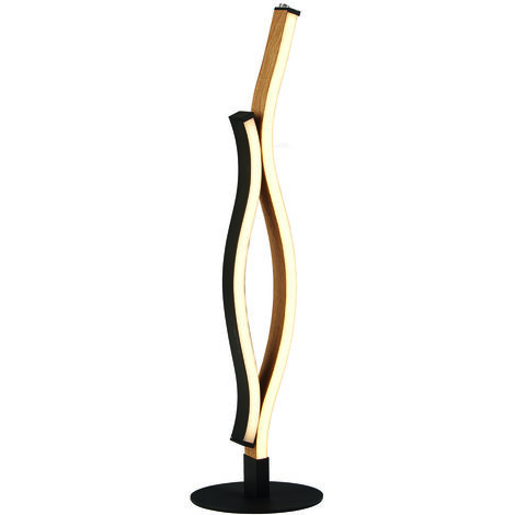 Lampada Da Scrivania Moderno Fioritura Acciaio Nero Marrone Led 11W Cct