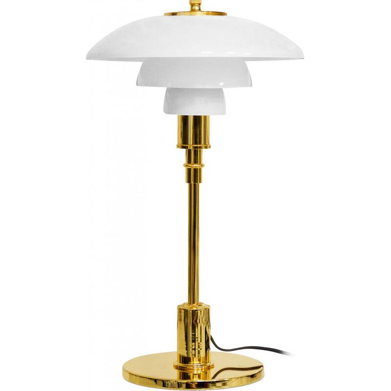 Image of Lampada da Tavolo - Lampada da Soggiorno - Liam Oro cromato - Acciaio inossidabile, Vetro, Acciaio, Metallo, Metallo - Oro cromato
