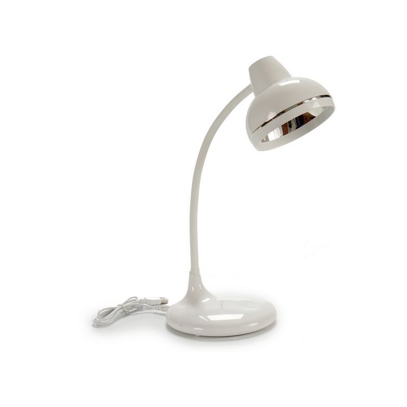 Lampada da scrivania Plastica (14 x 42 x 14 cm) Bianco USB