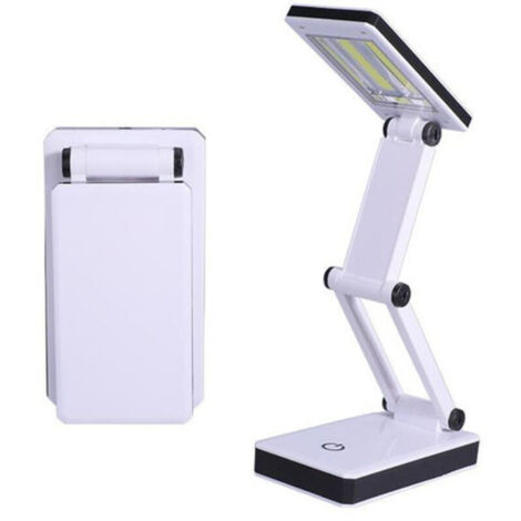 Lampada da scrivania portatile a LED COB super luminosa, ideale anche per i viaggi: pieghevole, con controllo touch, 3 livelli di luminosità regolabili, alimentazione a batteria e tramite USB.