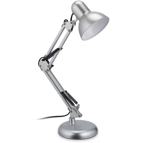 Lampada da scrivania retro color argento 883105