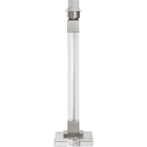 Lampada Da Scrivania Scarborough Cristallo Argento Senza Paralume 1 Luce E27