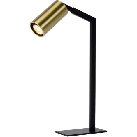 Lampada da scrivania spot nero oro GU10 Sybil Lucide