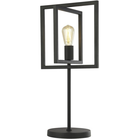 Lampada Da Scrivania-Ufficio Industrial-Nordico Plaza Acciaio Nero 1 Luce E27