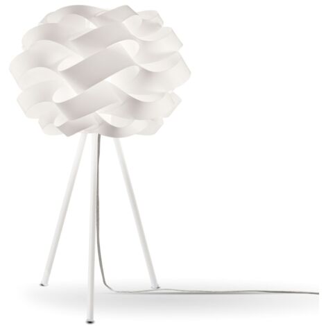 Lampada Da Scrivania-Ufficio Moderna Cloud Polilux ® Bianco E Metallo 1 Luce E27